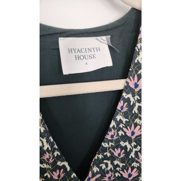 Tuckernuck Hyacinth House Green & Pink Floral Tiered Sadie Midi Dress Sz S - Picture 7 of 8